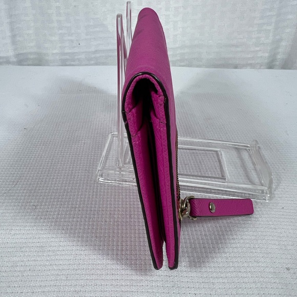 Kate Spade New York Fuchsia Saffiano Leather Slim Wallet - Picture 5 of 11